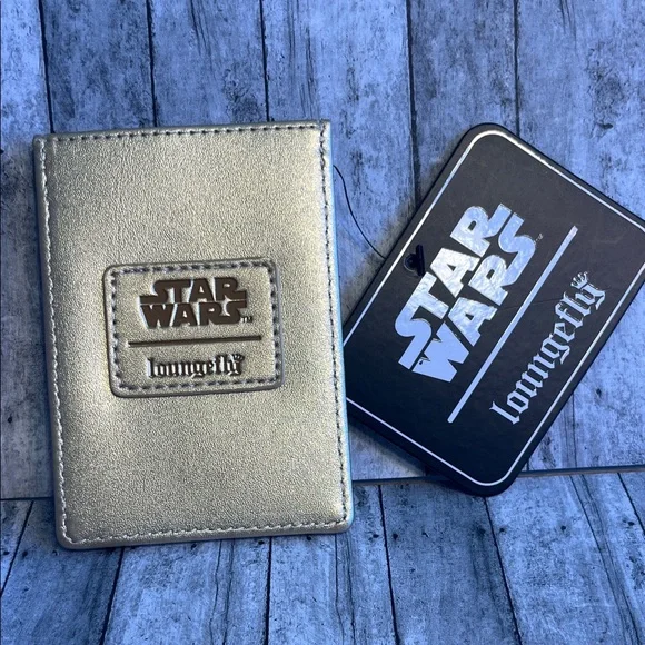 Loungefly Gold Star Wars Card Holder - Picture 1 of 3